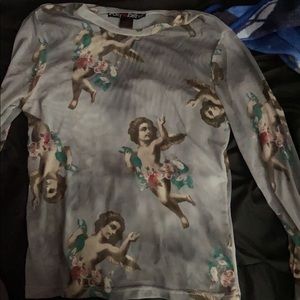 sheer long sleeve top, worn a few different times, size L